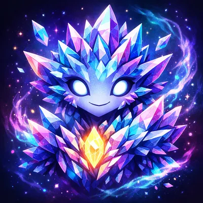 Vibrant geometric shape avatar with bold colors and dynamic design, suitable for a user profile picture, exuding a friendly a